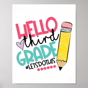 Hallo Derde Klas #laat Doen Dit Gelukkige Eerste D Poster