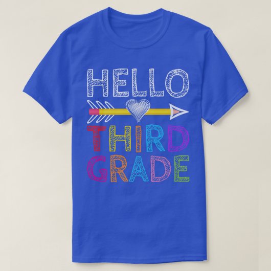 hallo derde klas leraar student t-shirt (Design voorkant)