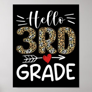 Hallo Derde Klas Luipaard 1e Dag Van School Team 3 Poster