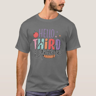 hallo derde klas team 3e graad leraar terug naar S T-shirt