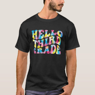 hallo derde klas van de leraar terug naar de schoo t-shirt