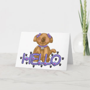 hallo Doggie Card Kaart