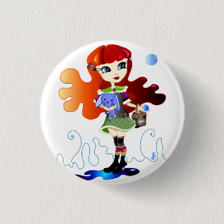 hallo Dollies: Fira en Bluebunny Ronde Button 3,2 Cm