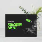 Hallo Donkergroene ogen Halloween Save The Date (Staand voorkant)