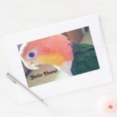 Hallo Drie Vogel Rechthoekige Sticker (Envelop)