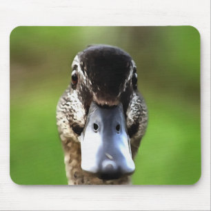 hallo Ducky Quirky Duck Portrait Muismat
