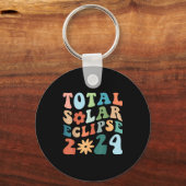 Hallo Duisternis Groovy Totale Zonsverduistering Sleutelhanger (Voorkant)