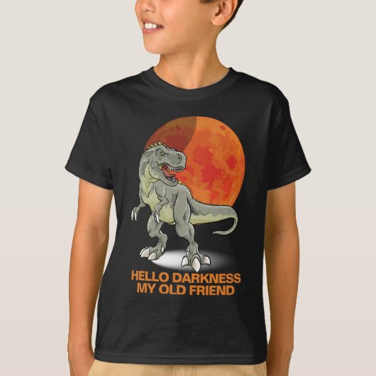 Hallo Duisternis Mijn oude vriend Dinosaurus Sun S T-shirt (Voorkant)