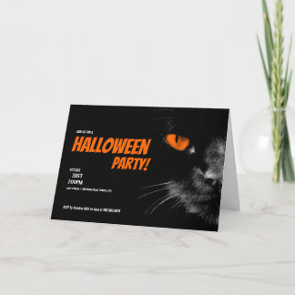 Hallo Duisternis Oranje Ogen Halloween Feest Kaart