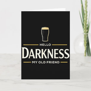 Hallo duisternis oude vriend Ierse bier St. Patric Kaart