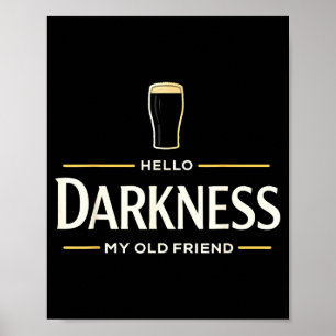 Hallo duisternis oude vriend ierse bier st. patric poster