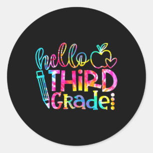 Hallo Dye # 3e klas lerarenstudent terug naar scho Ronde Sticker