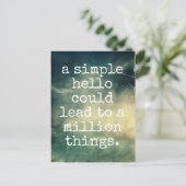 Hallo Een eenvoudig - Inspirerend Briefkaart (Staand voorkant)