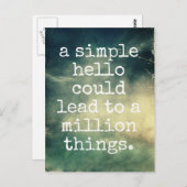 Hallo Een eenvoudig - Inspirerend Briefkaart (Voorkant / Achterkant)