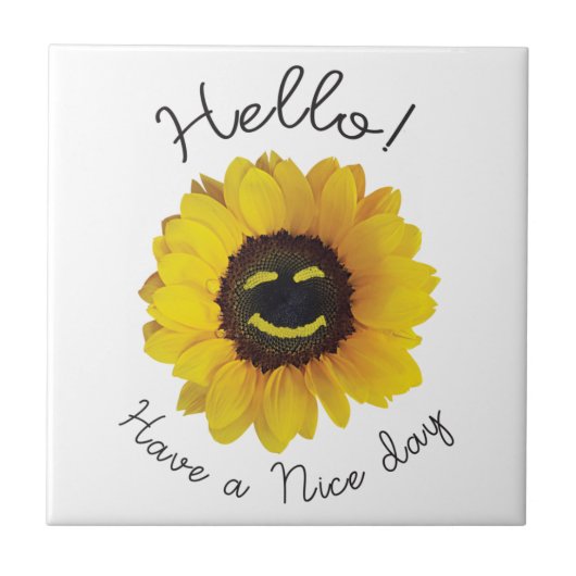 hallo! Een fijne dag Tegeltje (Voorkant)