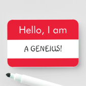 hallo... Een Geneius. Naamplaatje (In situ)