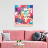 Hallo Een ontroerende glimlach & Zeg Canvas Afdruk (Insitu (Woonkamer))