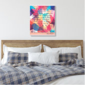 Hallo Een ontroerende glimlach & Zeg Canvas Afdruk (Insitu (Slaapkamer))