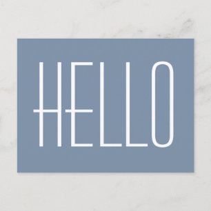 Hallo Eenvoudige Minimalistische Typografie Groet Briefkaart