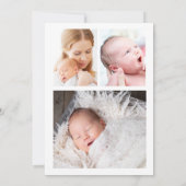 hallo Eenvoudige moderne geboorteaankondiging foto Aankondiging (Achterkant)