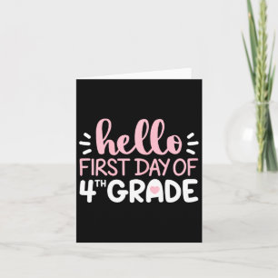 Hallo · Eerste dag van de 4e klas Team Vierde klas Kaart