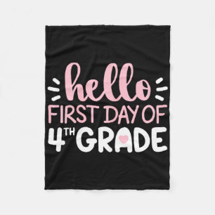 Hallo Eerste Dag Van Groep 6 Team Vierde Klas Squa Fleece Deken