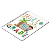 hallo eerste graad eerste dag van het schoolteam notitieboek (Linkerzijde)