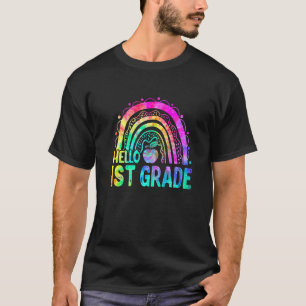 Hallo eerste graad regenboogkleurige kleurstof ter t-shirt
