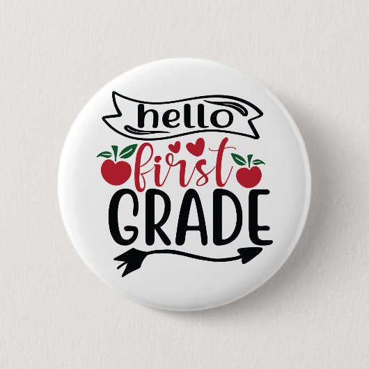 hallo eerste graad ronde button 5,7 cm (Voorkant)