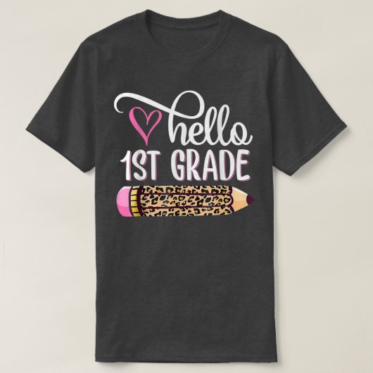 hallo Eerste graad Team 1ste graad terug naar Scho T-shirt (Design voorkant)