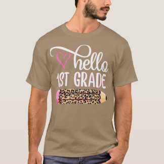 hallo Eerste graad Team 1ste graad terug naar Scho T-shirt