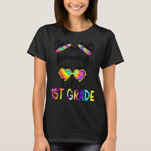hallo eerste graad terug naar schoolmeisjes t-shirt (Voorkant)