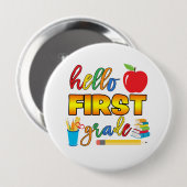 Hallo Eerste klas Button (Voorkant /achterkant)