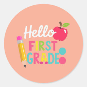 Hallo Eerste Klas Team Eerste Klas Terug naar Scho Ronde Sticker