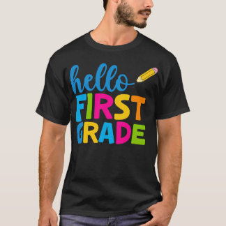 Hallo Eerste Klas Team Eerste Klas Terug naar Scho T-shirt