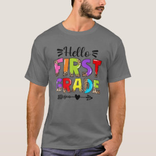 hallo eerste klas terug naar schoolloopschool K T-shirt