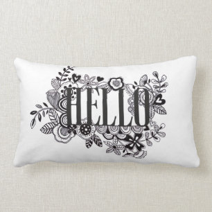 'Hallo' eigenzinnige hand doodled Scatter Cushion Kussen