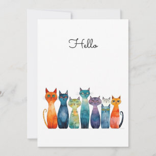 Hallo Eigenzinnige katten Kaart