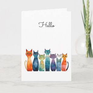Hallo Eigenzinnige katten Schattigee groet Kaart