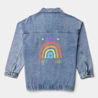 Hallo Eighth Grade Rainbow Team 8th Grade Denim Jacket