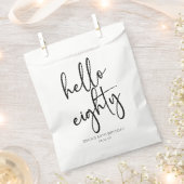 Hallo Eighty minimalistisch eenvoudig 80e verjaard Bedankzakje (Geknipt)