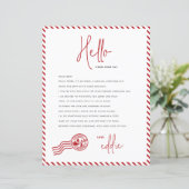 Hallo Elf Aankomstbrief (Staand voorkant)