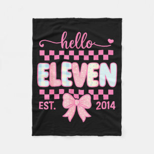 Hallo Elf Gegr 2014 Coquette Boog Gelukkig 11e Geb Fleece Deken