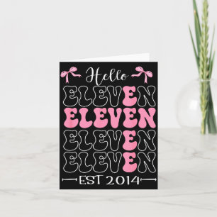 Hallo Elf Gegrondvest 2014 11e Verjaardag Meisje C Kaart