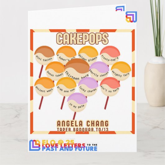 Hallo ELO2025 Taper: CakePops Kaart (Voorkant)