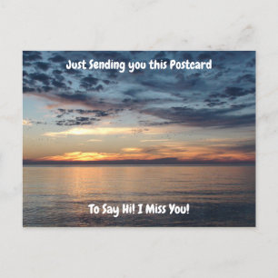 Hallo en ik mis je zonsondergang over het Cape Cod Briefkaart