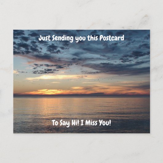 Hallo en ik mis je zonsondergang over het Cape Cod Briefkaart (Voorkant)