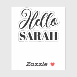 Hallo en jouw naam sticker