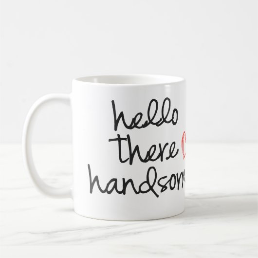 hallo Er is een handige koffiemok (Links)