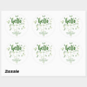 Hallo Familiereünie Ronde Sticker (Vel)